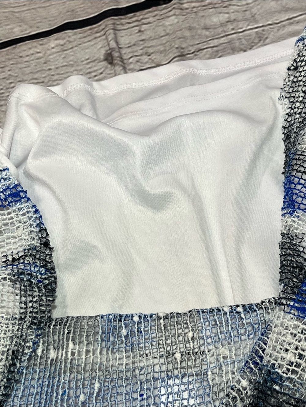 Alfred Dunner Layered Open Weave Blouse T Shirt Womens Size Large Geometric - Picture 7 of 14